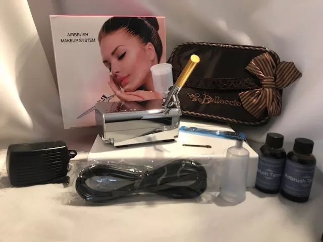 Sistema de maquillaje aerógrafo bronceado sin sol AIRBRUSH Tan PRO Med. Solución + Estuche