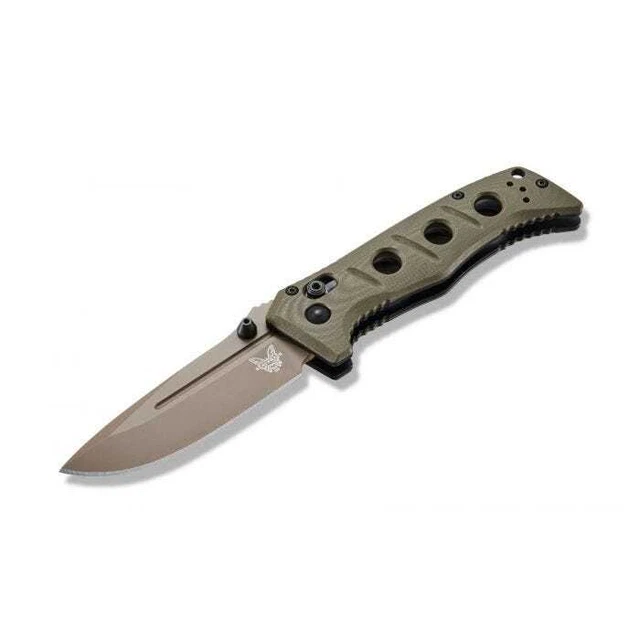 BENCHMADE Mini Adamas 273FE-2 Knife CPM CruWear Steel & Olive Drab G10