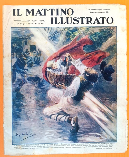 URAGANO SUL MAR NERO da IL MATTINO ILLUSTRATO R@R@ RIVISTA PRIMI 900-12165
