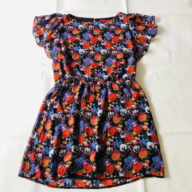 G21 WOMENS FLORAL Dress Black Size 12 Polyester Ladies George Asda Knee Length 12.99 PicClick UK