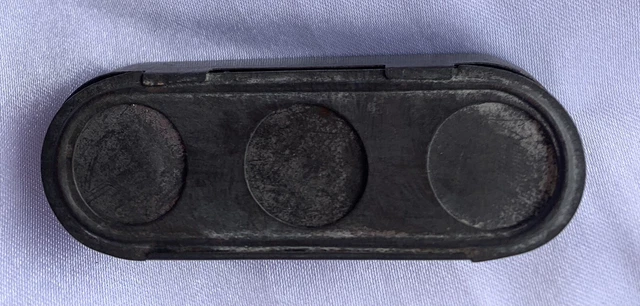 Antique Vintage Oval Metal Change Token Coin Dispenser Holder Late 1800s