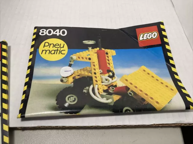 1984 Lego # 8040 Technic Pneumatic Instruction Manual Only Excellent Condition