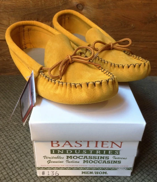 Mocassin Indien Femme HURON En Cuir D'orignal - Fabriqué Au Canada, Neuf Avec étiquettes