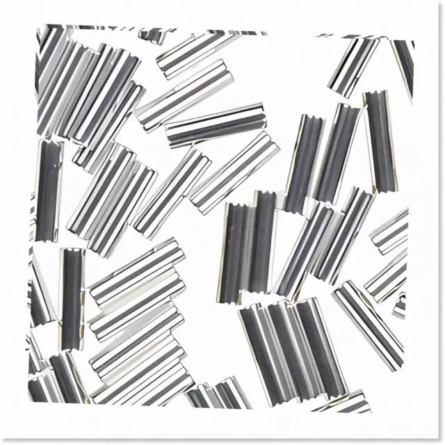 Pack of 100 High-Quality Sterling Silver 1mm X 4mm Liquid Silver Tube Beads for