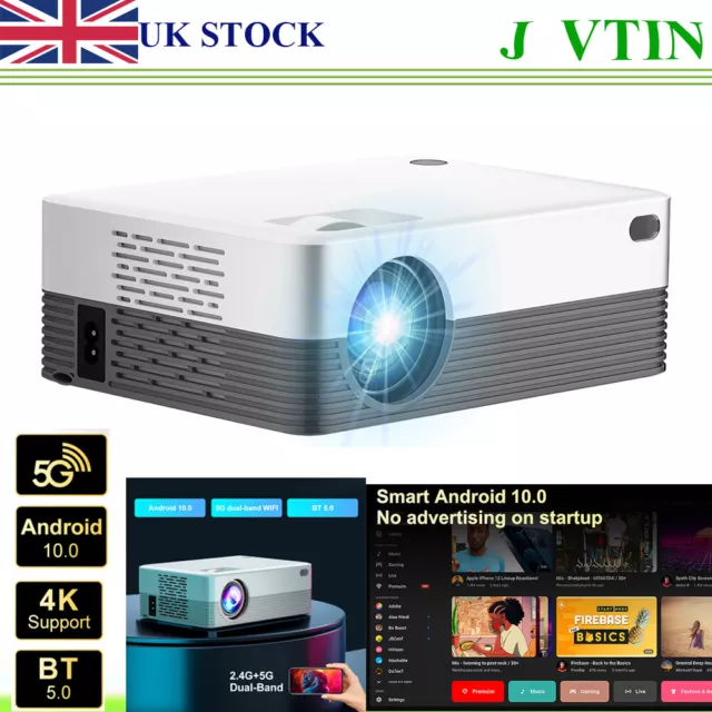 Smart Projector 1080p WiFi and Bluetooth 4K Outdoor Phone Mini Projector HDMI UK