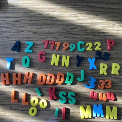 VINTAGE FISHER PRICE/CHILD Guidance Magnetic Letters & Numbers, Mixed