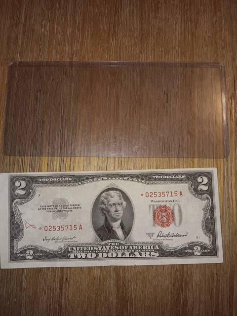 Star Note... 1953-A $2 Two Dollar Bill Red Seal United States Note