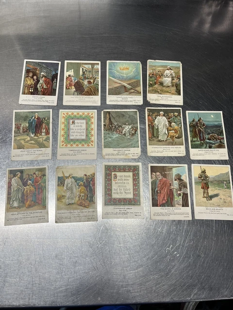 lot-of-14-little-bible-lesson-pictures-cards-from-1908-1910-19-99