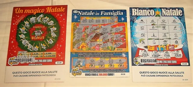 Un Magico Natale-Bianco Natale-Natale In Famiglia- 3 Gratta E Vinci Da Euro 3,00