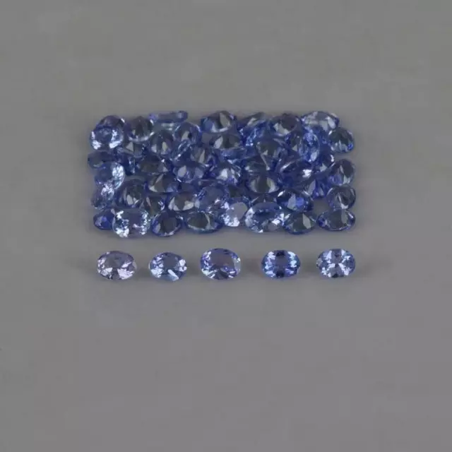 Tanzanite Naturelle Ovale Facted Coupe Desseré Gemme Taille 5x7MM Pour 6x8MM AAA