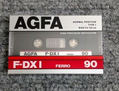 Usati vintage AGFA C90 basso rumore 90 minuto Grigio Nastro a cassetta made in Germany 