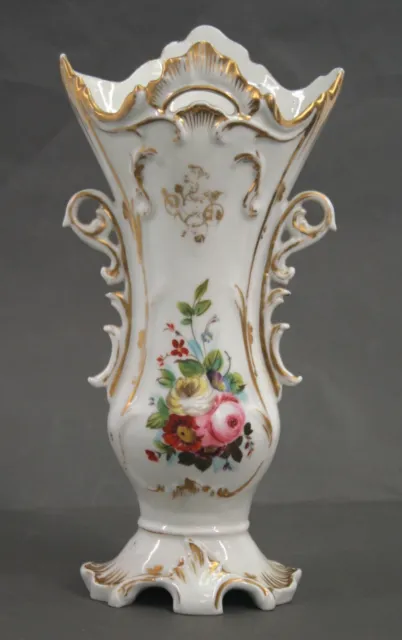 Antique Rococo Style Vase Two Handled Floral Design - Thames Hospice