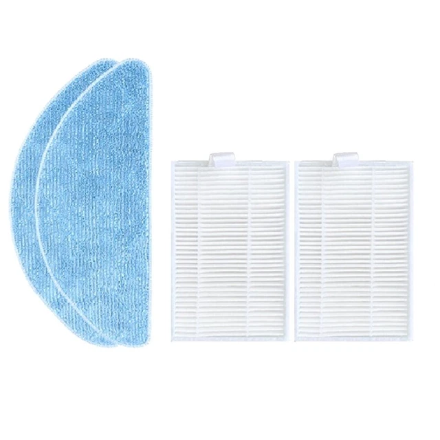 Lot De 4 Ou 10 Chiffons Lavables De Rechange Pour Aspirateurs ILIFE V20, Vyzzle D10, Laresar L10, Roidmi Eve ROOK S - 2