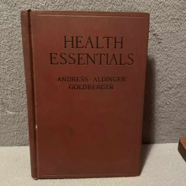 Vintage Health Essential By Andress & Aldinger & Goldberger 1928 Hardcover
