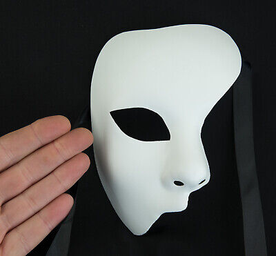Mask from Venice White With Paint Ghost of the Opera IN Resin - Adult 1980 2