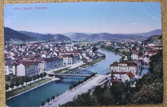 Ansichtskarte Graz/Österreich, Graz gegen Norden 1911  (1Ö-20)