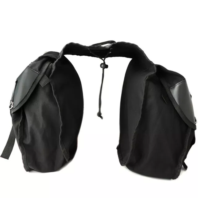 Motorcycle Saddle Bags Tail Storage Case Black Pannier For Honda Suzuki Kawasaki 3