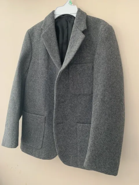Pure Wool Boys Uniform Sports Coat  Jacket Gray Size 8