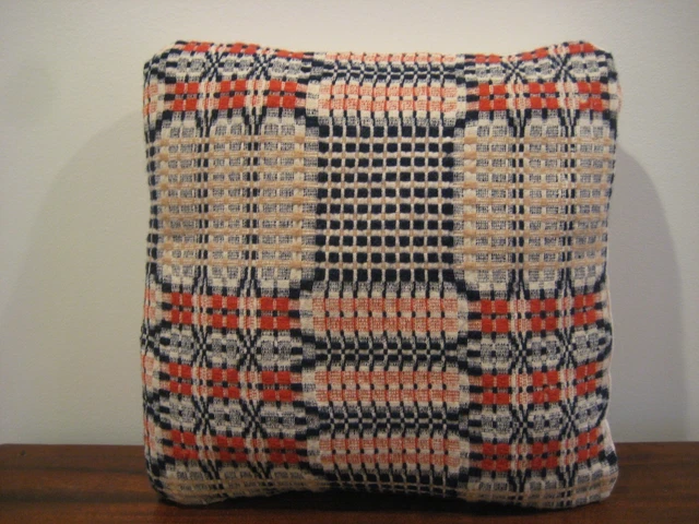 Pillow Sham Cover19 - Antique Coverlet - Decorative Throw Pillow - Accent Pillow