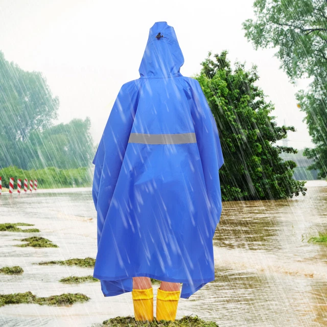 2 Ponchos De Pluie Réutilisables - Adultes Et Enfants - Blanc, En PE/EVA Imperméable - Pour Randonnée, Camping, Vélo