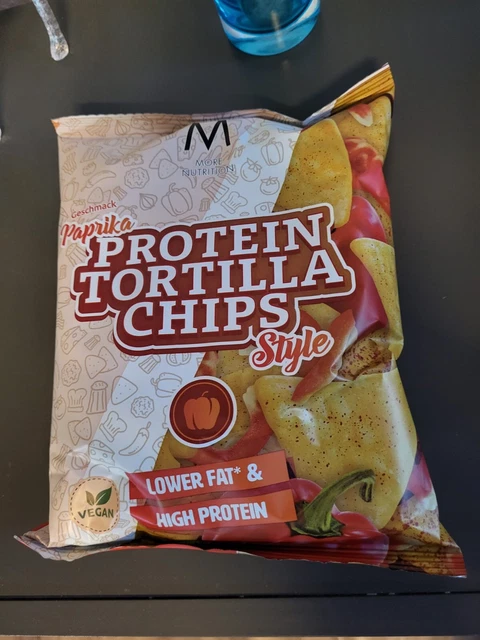 more nutrition 3 x 50 g Chips Tortillas Paprika  - High Protein Low Fat