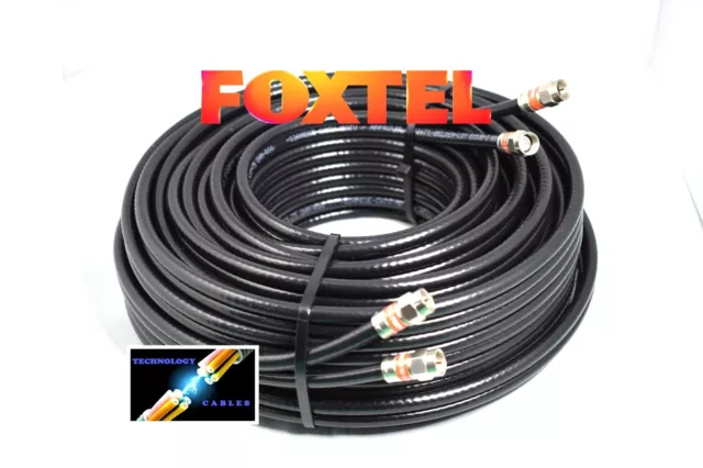 Belden Siamese RG6 Quad Shield Coax Cable Foxtel Sat Approved (0.5m-50m Lengths)