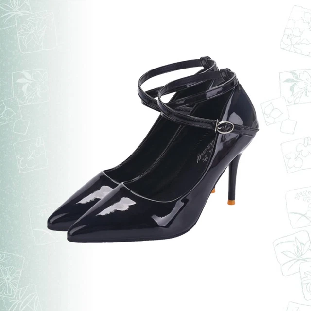 Clear Pointed Toe Sandals Black Pointed Toe Heels Heeles One Word Belt