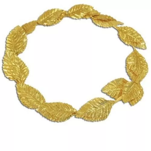 Gold Leaf Laurel Roman Greek Goddess Wreath Headpiece Toga Fancy Dress Costume