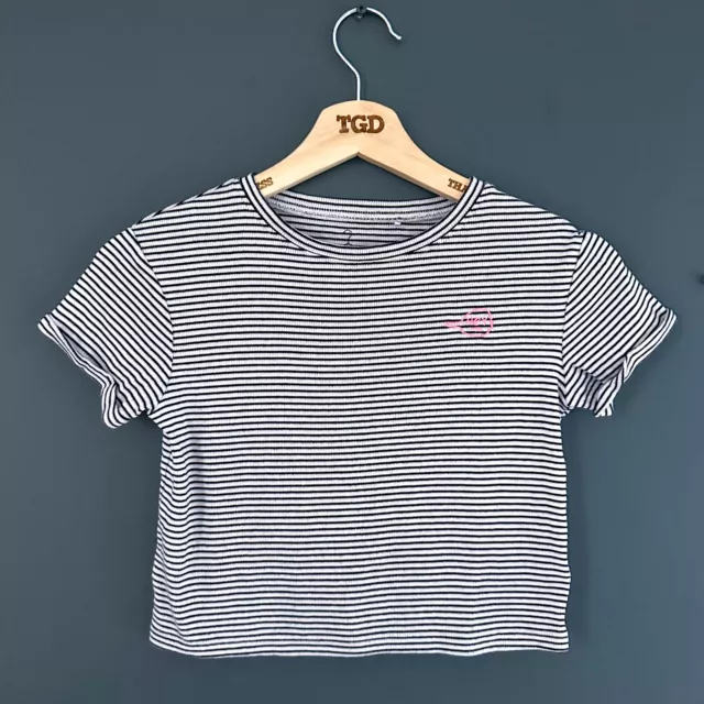 Girls Next Striped Embroidered Short Sleeved Summer T-Shirt Top Age 6 years BX67