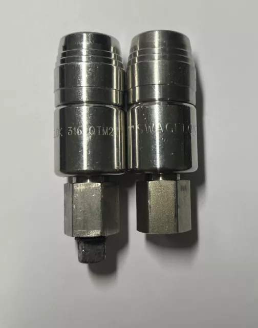 Swagelok Stainless Quick Connect Body 1/4 female SS-QTM2 316 Lot Of TWO- (2)