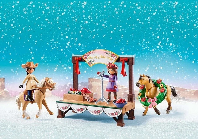 PLAYMOBIL SPIRIT RIDING Free 70396 Scene de concert de Noel a Miradero ...