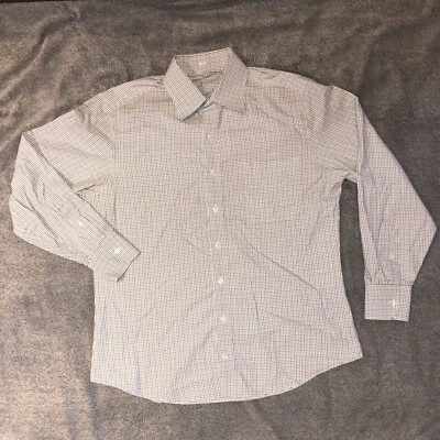 J. Hilburn CUSTOM Men Size L (check description) Button Up Long Sleeve Casual