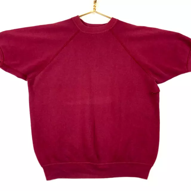 Vtg 60s 70s Sportswear of Creslan and Cotton Short Sleeve Sweatshirt XL Top  NWT
