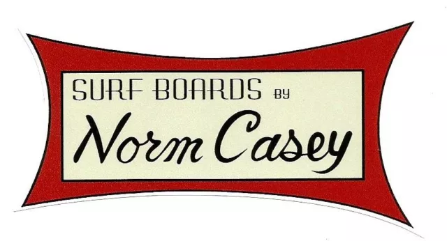 NORM CASEY SURFBOARDS Vintage / Retro Sticker Decal 1970s LONGBOARD SURFER SURF