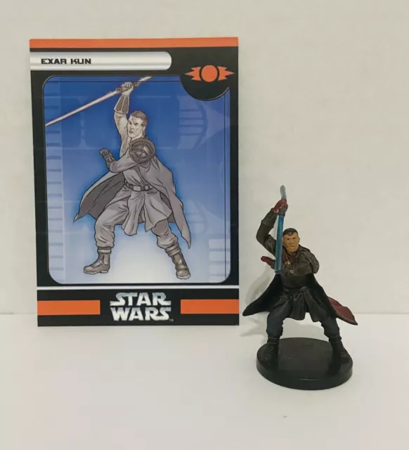 Star Wars Miniatures CHAMPIONS OF THE FORCE Exar Kun 13/60 Super Rare WOTC