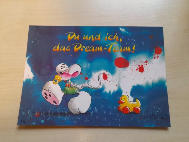 Diddl Postkarte unbeschrieben aus Dachbodenfund