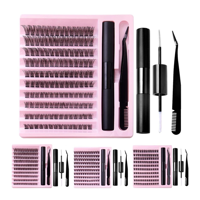 Lash Extension Kit Cluster Lashes Kit Individual Eyelash DIY Eyelash Extension
