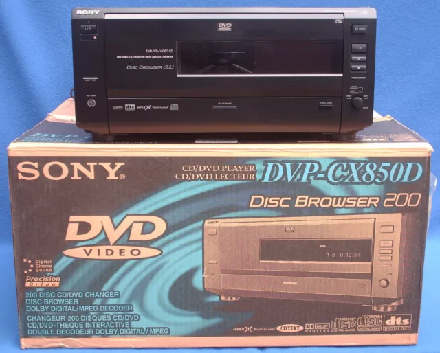 Sony DVP-CX850D 200 DVD CD Disc Changer, Carousel Jukebox, MultiRegion Player