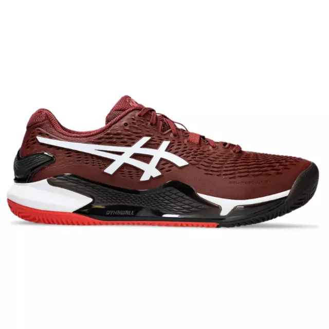 Asics Mens Gel Resolution 9 Clay (HB) - Antique Red/White Tennis Shoes