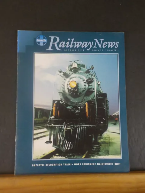 Santa Fe Railway News Vol 7 #1 1992 October Work Equipment Maintainers