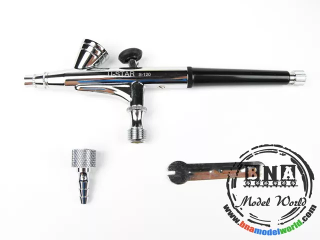S-120 0.2mm Dual Action Airbrush w/5cc Gravity Feed Cup