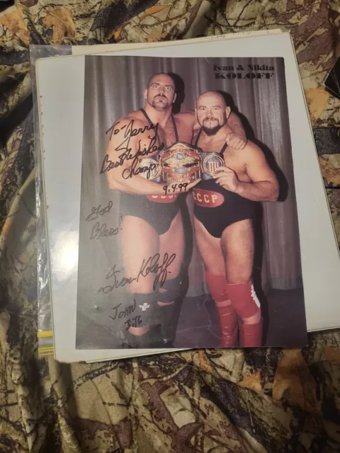 Ivan And Nikita Koloff Autographed Picture