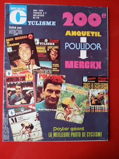 1975 miroir du cyclisme n°200 ANQUETIL 75  MERCKX 7 ANS DE CYCLISME