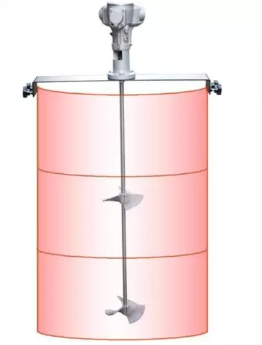 50 gallon Pneumatic Mixer Horizontal Plate Rung Dope Tank Barrel Aluminum Alloy