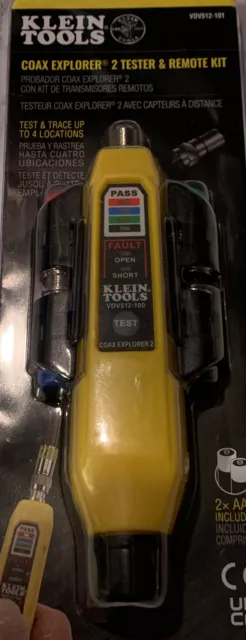Klein Tools VDV512-101 Coax Explorer 2 Tester & Remote Kit NEW