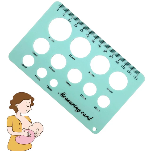 Regla de medición de pezón de silicona brida tamaño herramienta de medición para nuevas madres