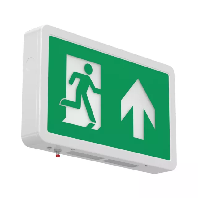3hr LED Emergency Fire Exit Box Downlight Hanging Recessed Green Sign Light