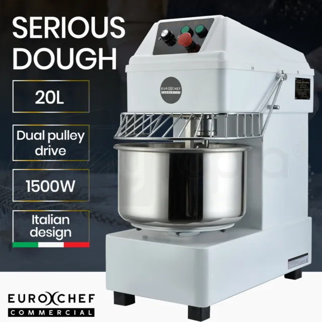 【EXTRA10%OFF】EUROCHEF 20L Spiral Dough Mixer Commercial Machine Bakery