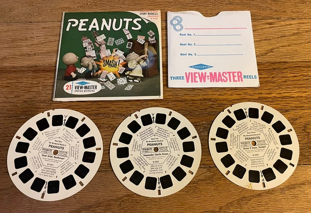 1966 Sawyer's View-Master The Wonderful World of Peanuts 3 reels with envelope
