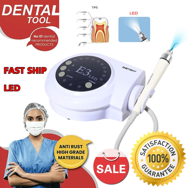 Dental SKYSEA Ultrasonic Piezo Scaler LED Handpiece 5*Tips fit Cavitron EMS
